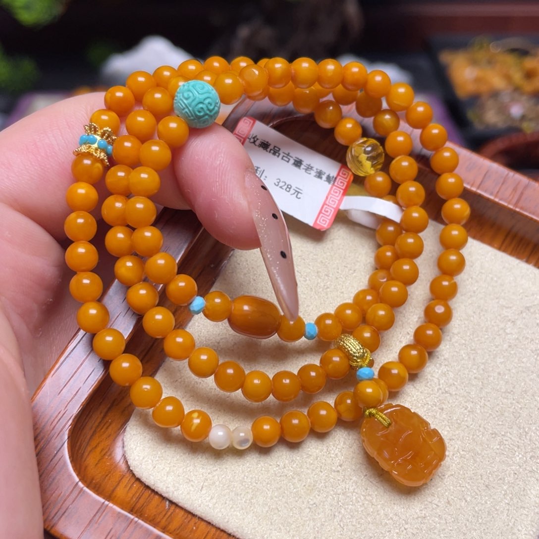 蜜蜡手链未镶嵌手串