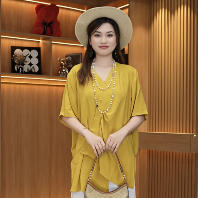 116上衣夏季新款纯色女士休闲不规则设计感小衫宽松套头百搭