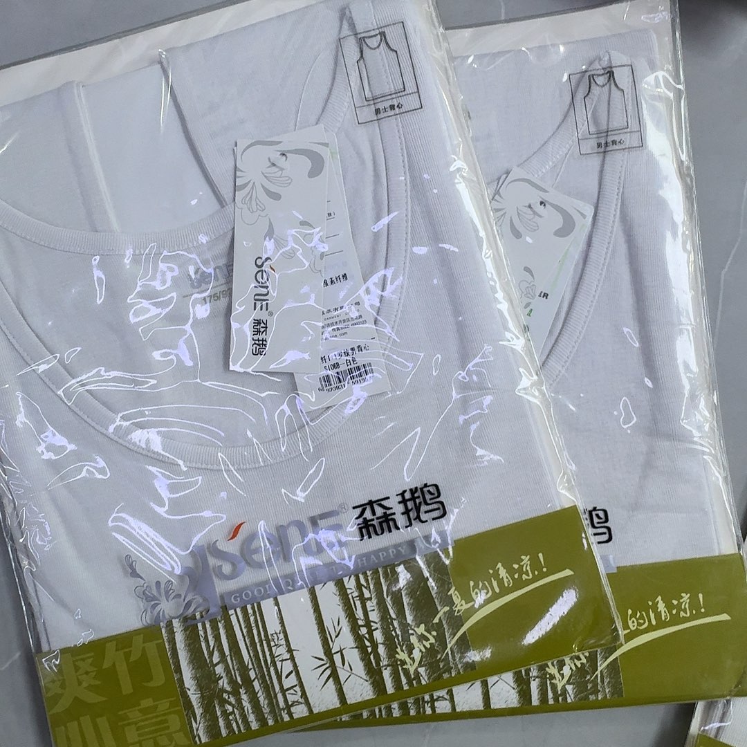 106b白色螺纹175两件背心