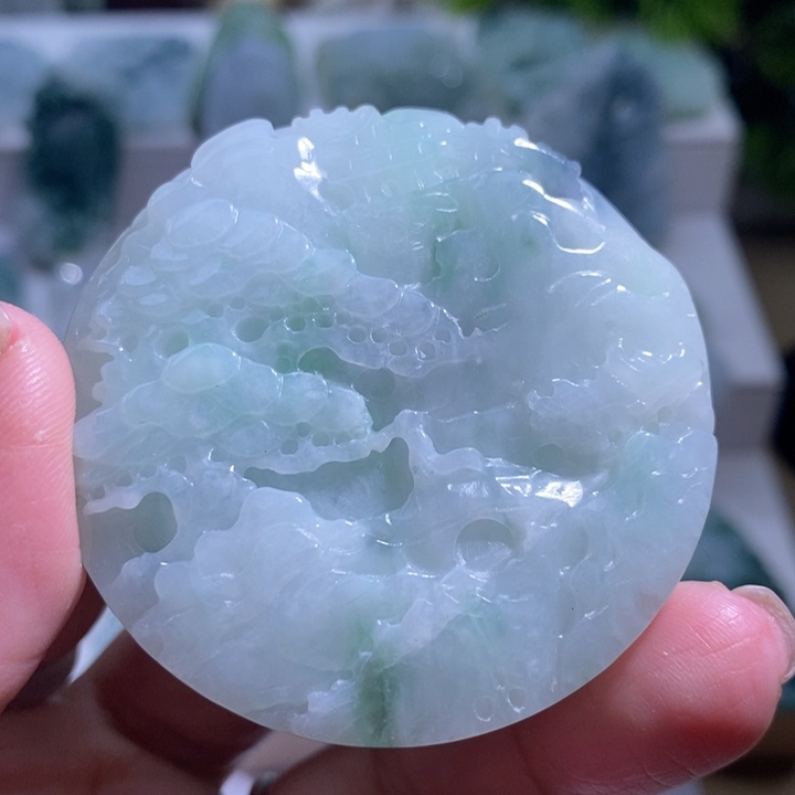 【闪购商品】翡翠挂件未镶嵌山水