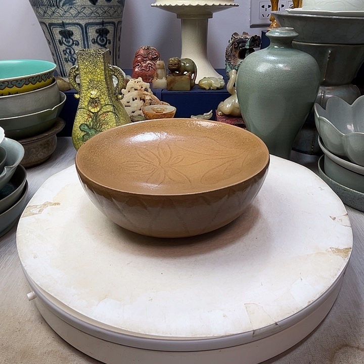 天***意摆件龙泉窑孔明碗瓷器摆件1