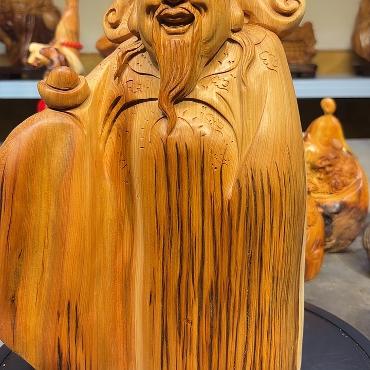 柏木太行崖柏财神爷