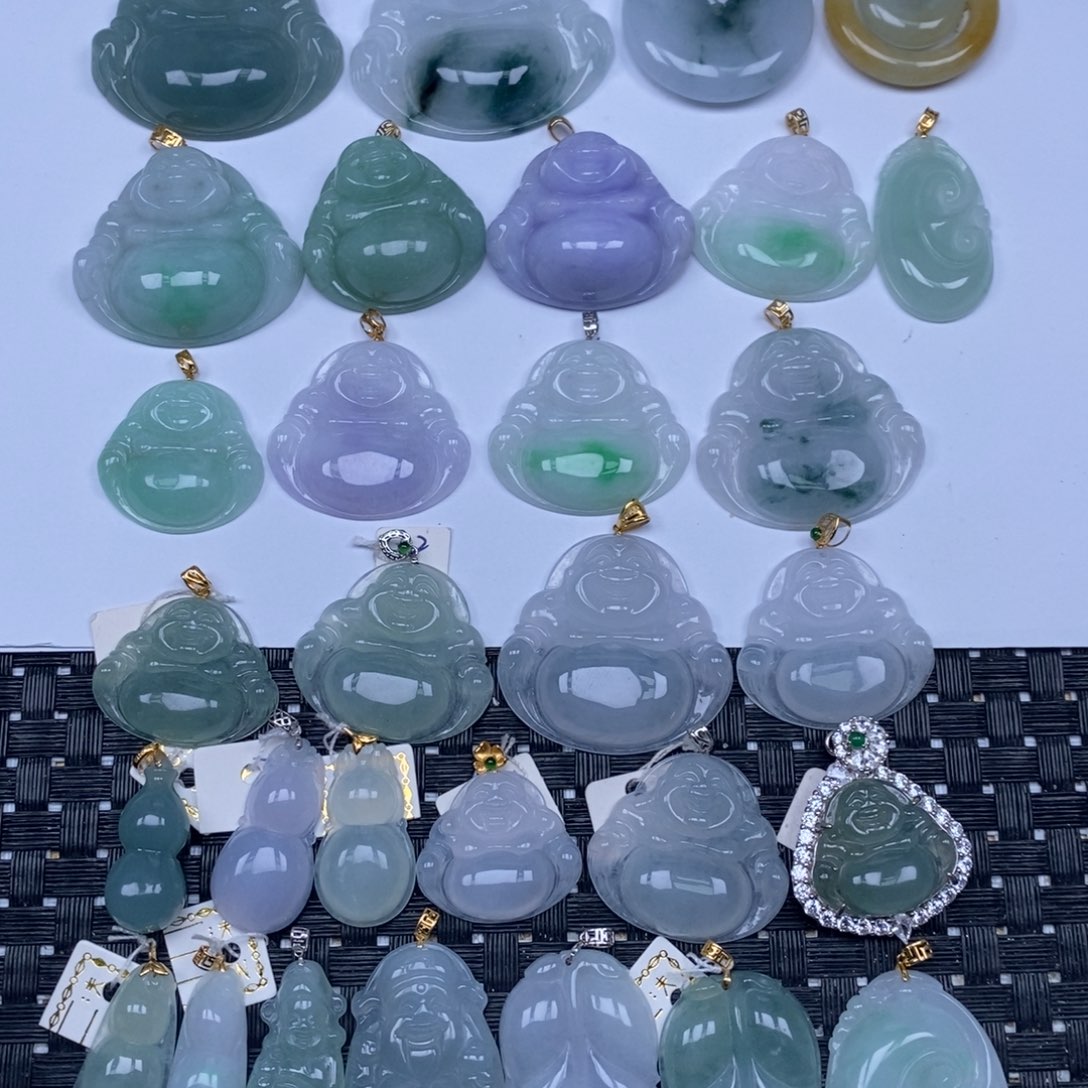 颈饰未镶嵌翡翠天然翡翠