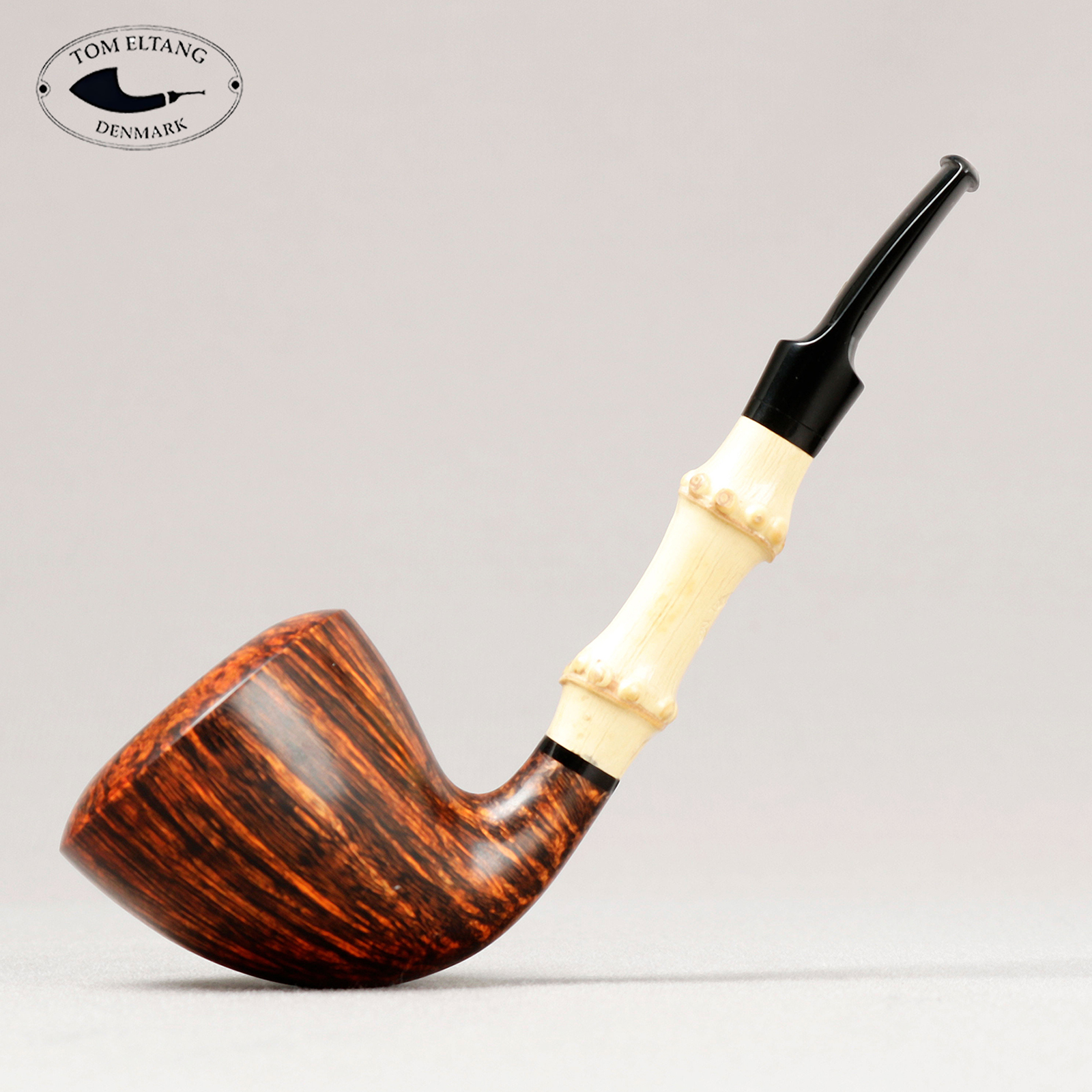 丹麦大师 Tom艾尔唐 深色光面都柏林竹节 3mm 手工石楠木烟斗