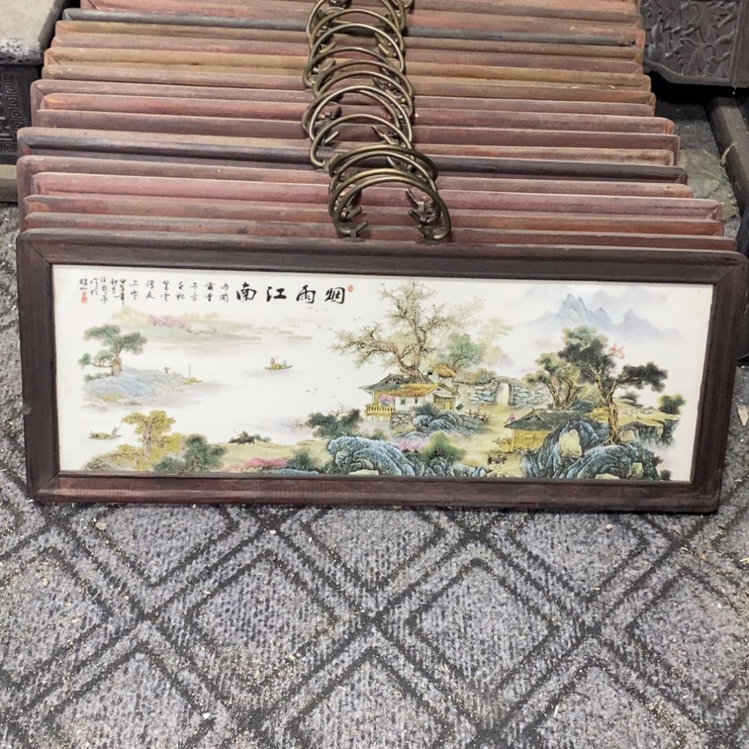瓷55*21*1景德镇瓷板画柴窑烧制