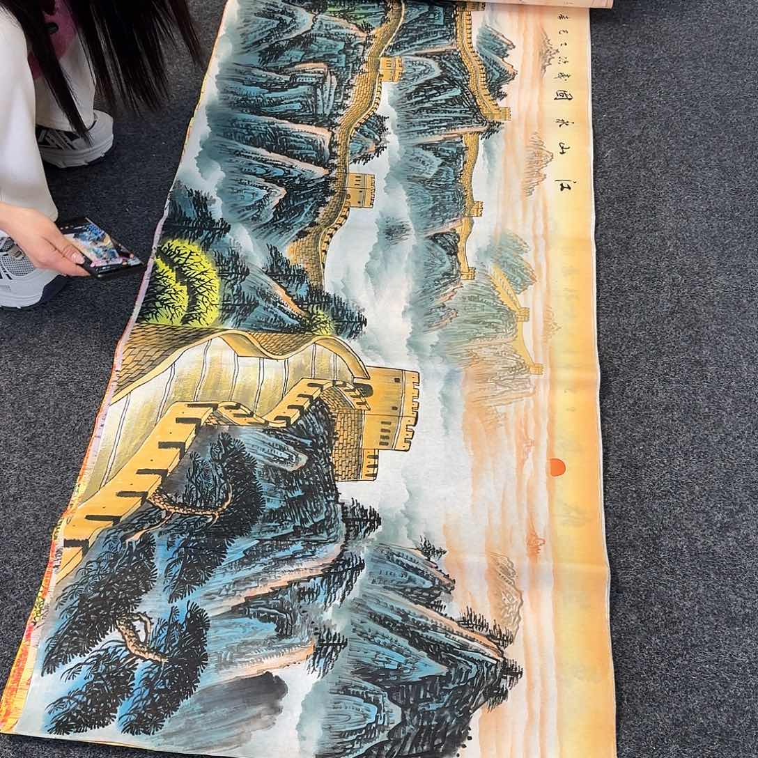 纯手绘国画作品好看小六尺