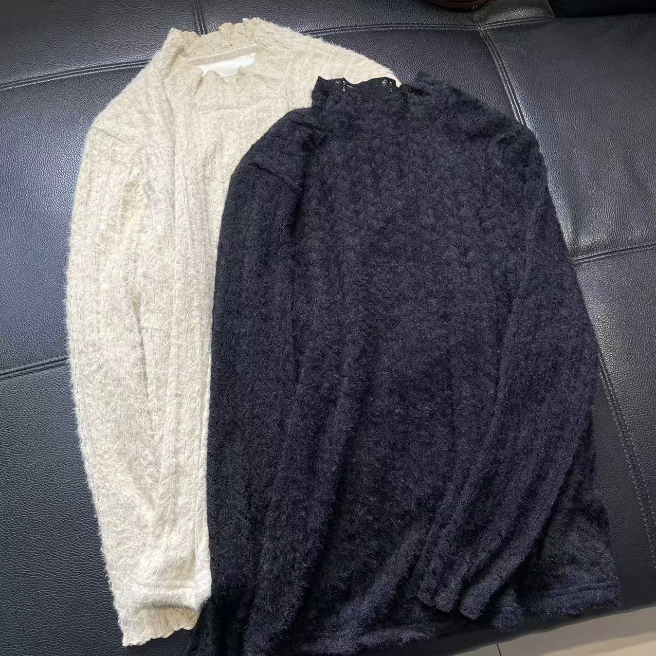 CS545冬装新款加绒毛茸茸打底T恤女士