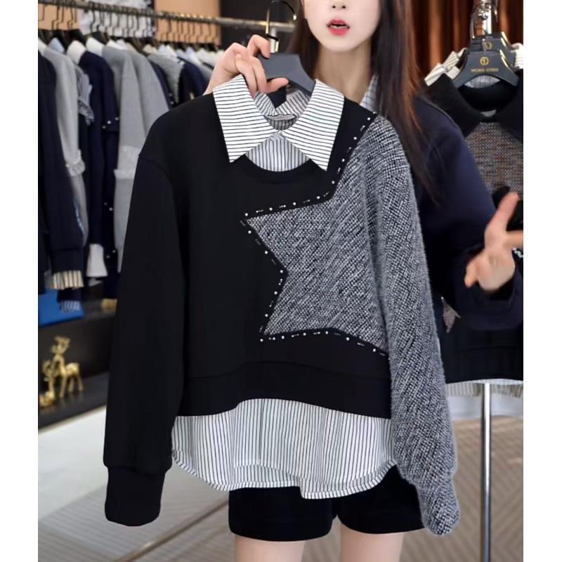 【宠粉价】设计师款时尚重工长袖高级小众百搭秋季女装卫衣NH-Q0768