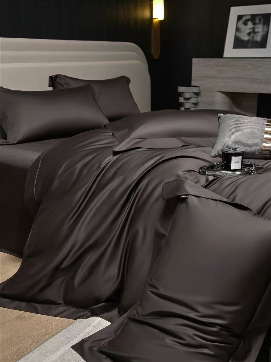 【秋冬被四件套】轻奢埃及长绒棉纯棉纯色简约被单被罩床上用品