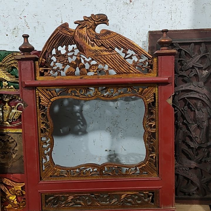 杭***校混纺木雕花板一物一拍