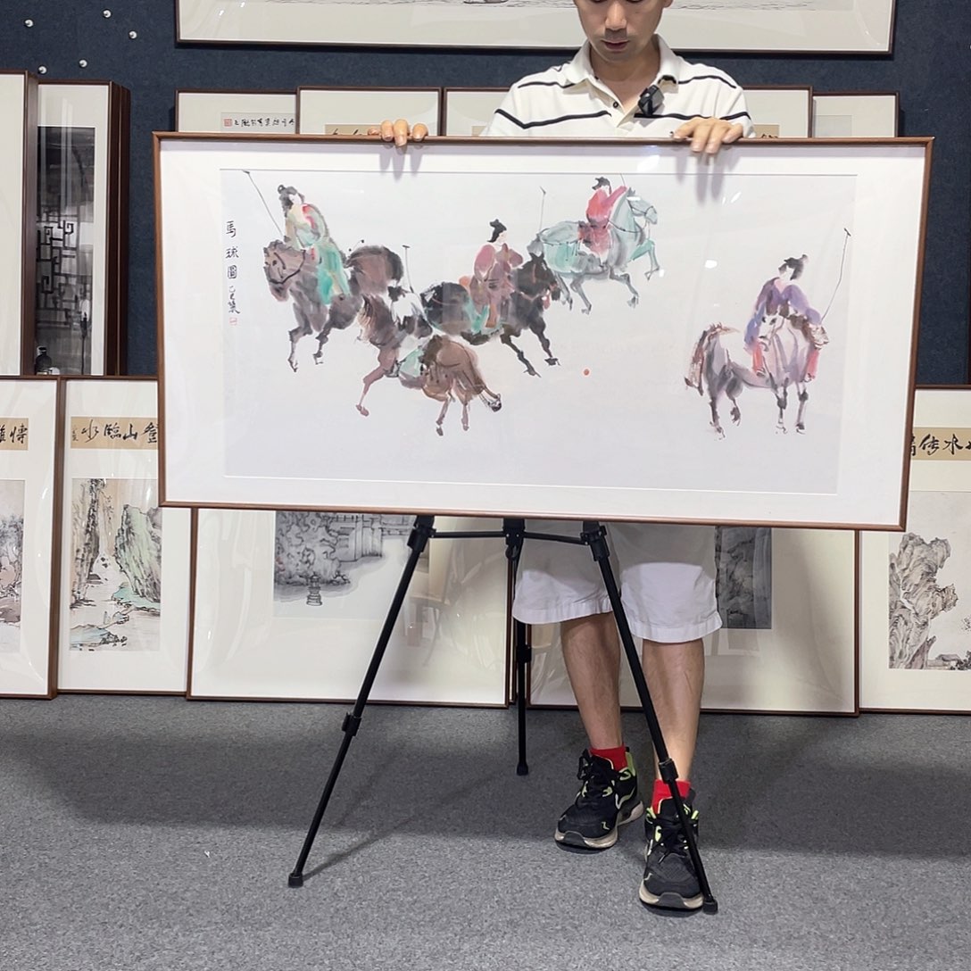 国画手绘画作品带框
