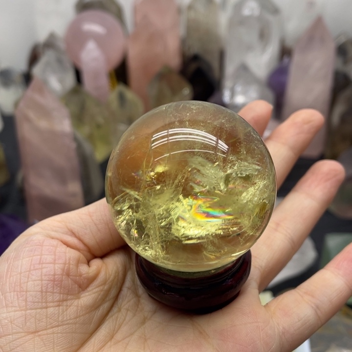 水晶珠宝半成品未镶嵌洛****3黄爆彩29