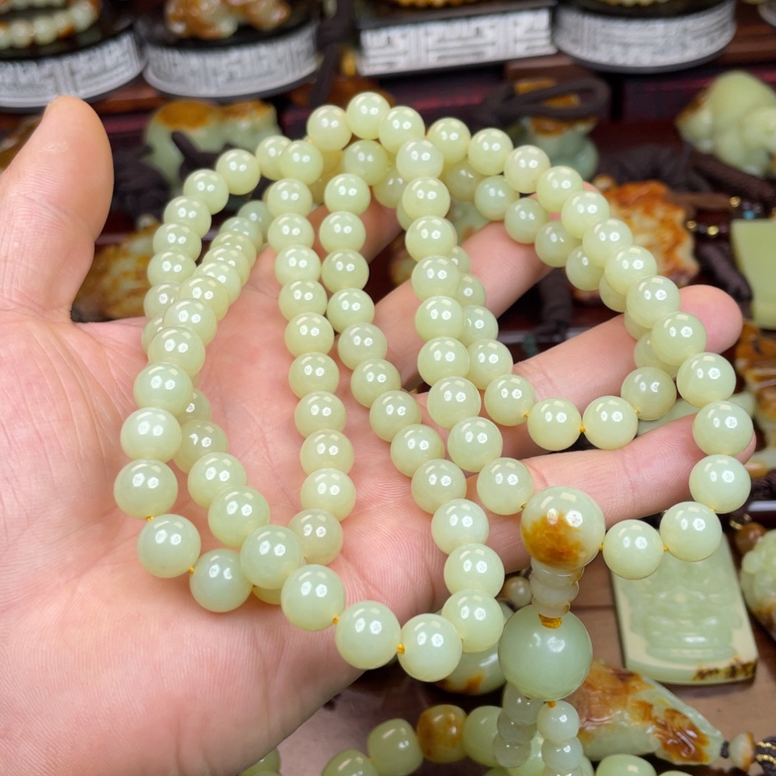 岫岩河磨玉（透闪石质玉）未镶嵌项链