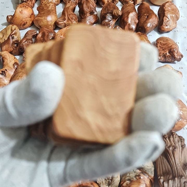 柏木崖柏木水波闪电纹平安牌