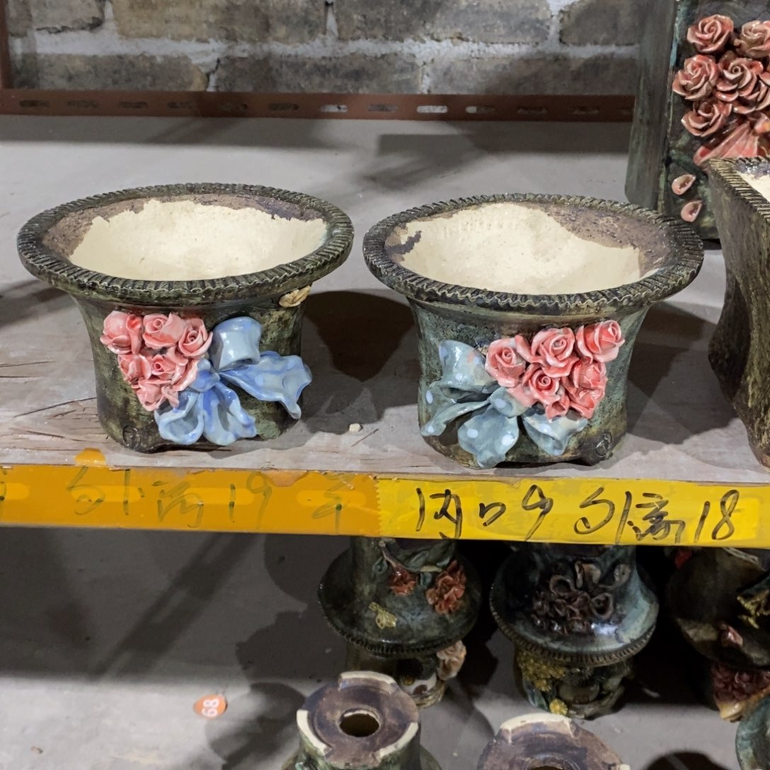 红陶青藤花器多肉花盆
