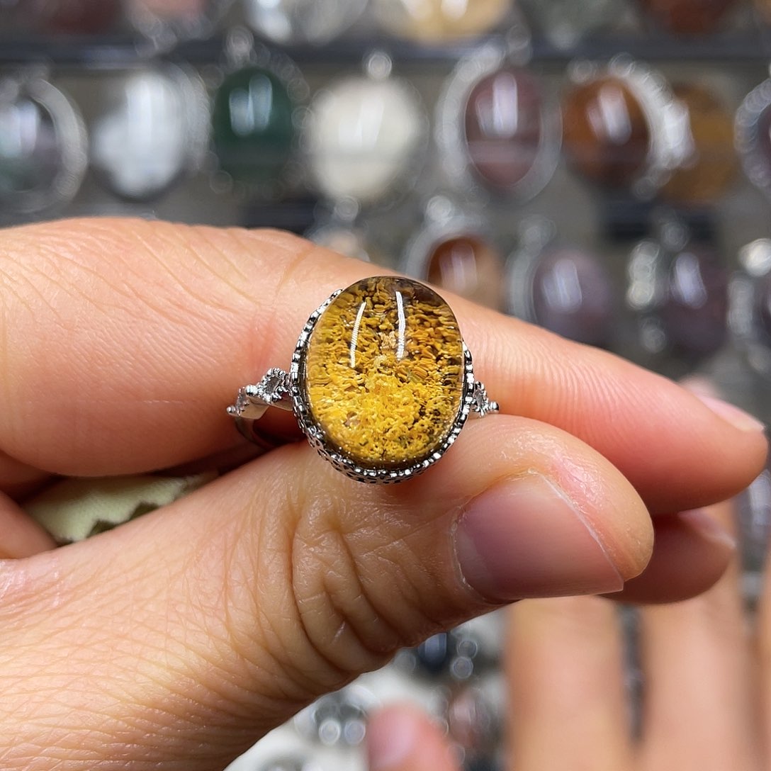 【闪购商品】水晶珠宝半成品银S925镶嵌戒指