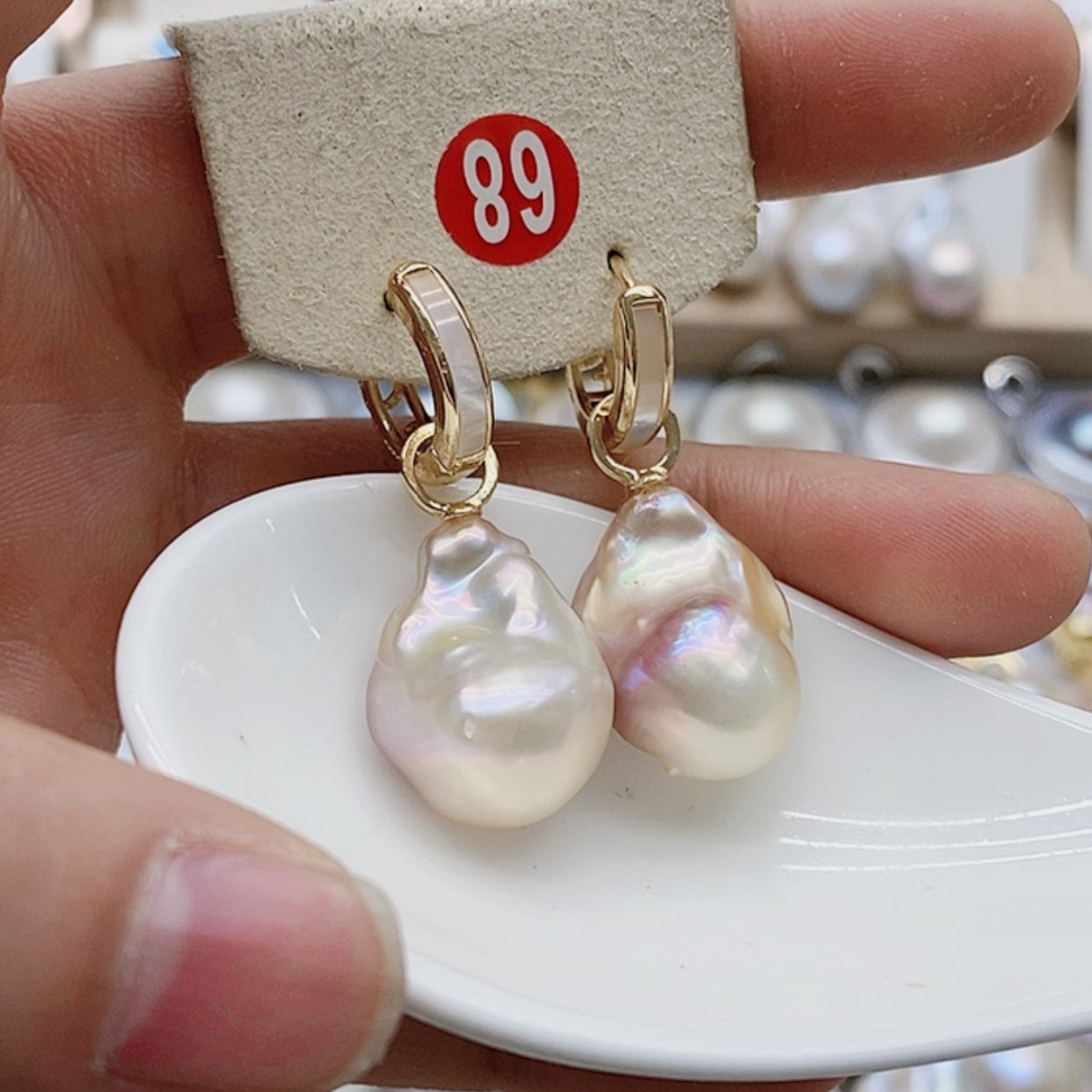 【闪购商品】淡水珍珠耳饰银S925镶嵌