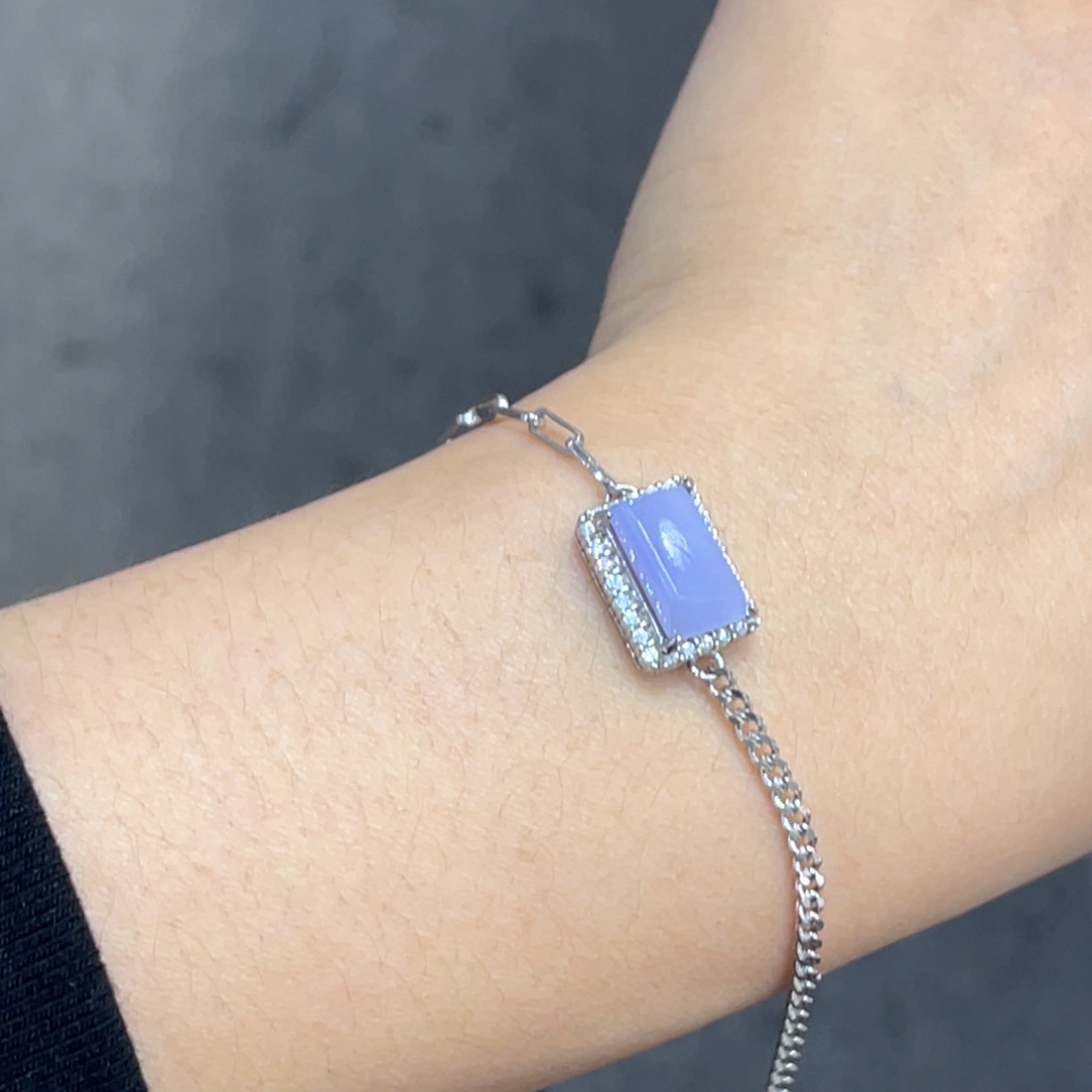 银S925镶嵌手链翡翠手链