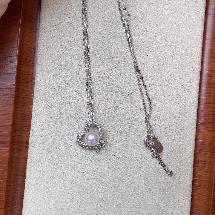 海水珍珠银S925镶嵌颈饰