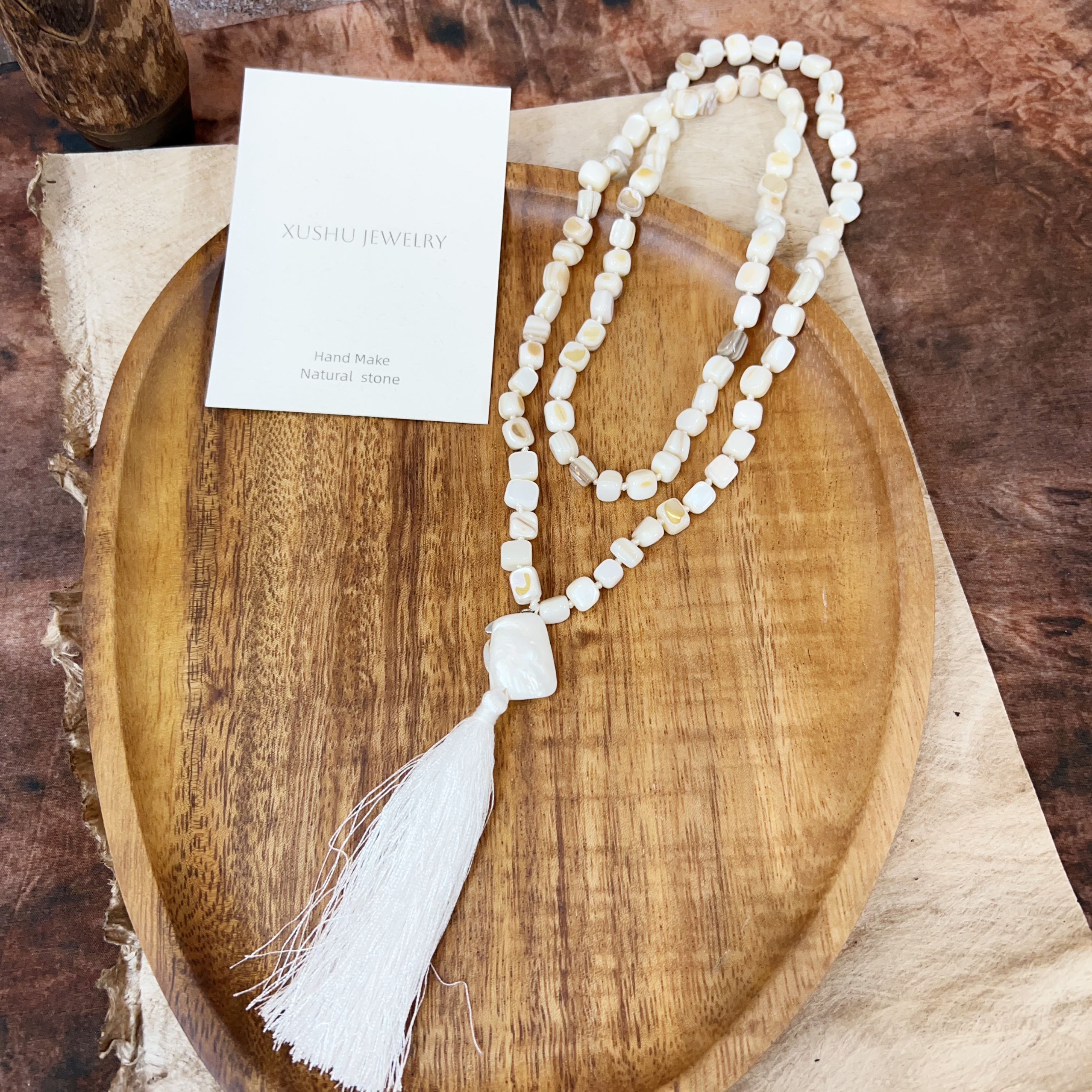 XUSHU 叙述原创新中式重工流苏毛衣链