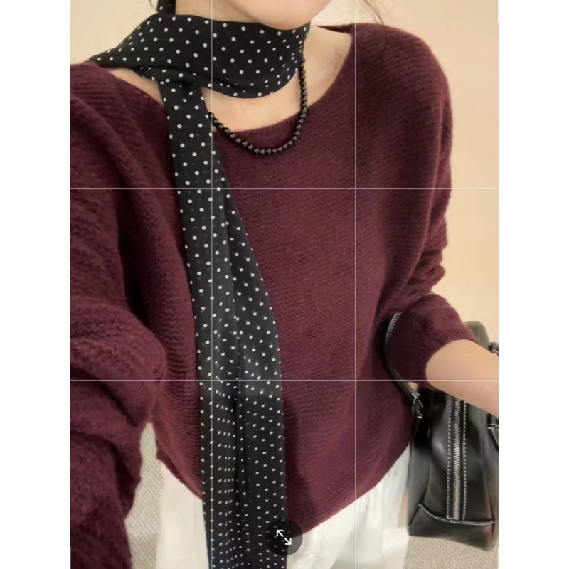 精品/亲肤软糯高级/遮肉显白/针织长袖A138