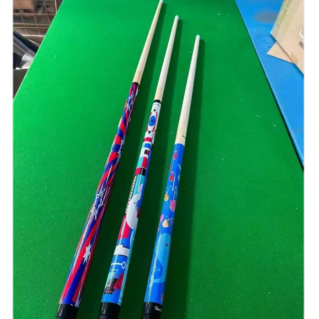 健英[儿童]枫木大头双节分体中式黑八美式九球专业台球杆