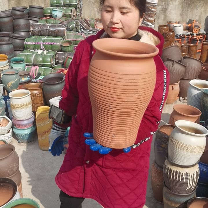 红陶口20高33瑕疵