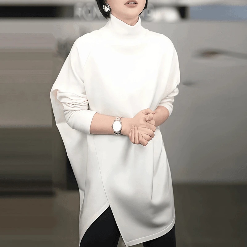 【不规则打底】秋冬新款时尚气质宽松洋气高级感慵懒百搭长袖T恤女