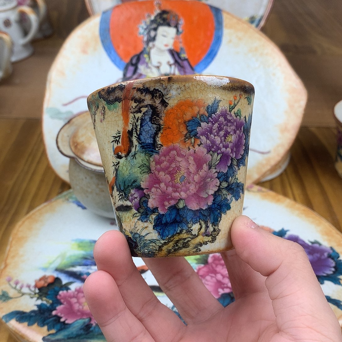 灰***狼杯景德镇陶瓷手作