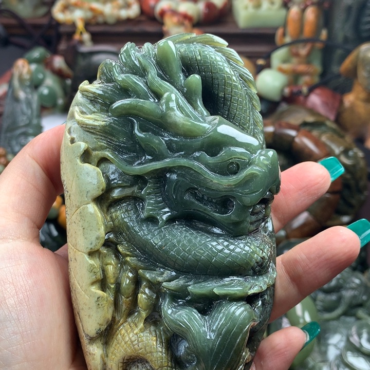 岫岩河磨玉（透闪石质玉）手把未镶嵌