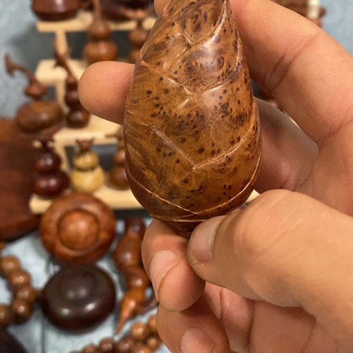 木铁**瑚麻梨疙瘩手工雕刻竹笋