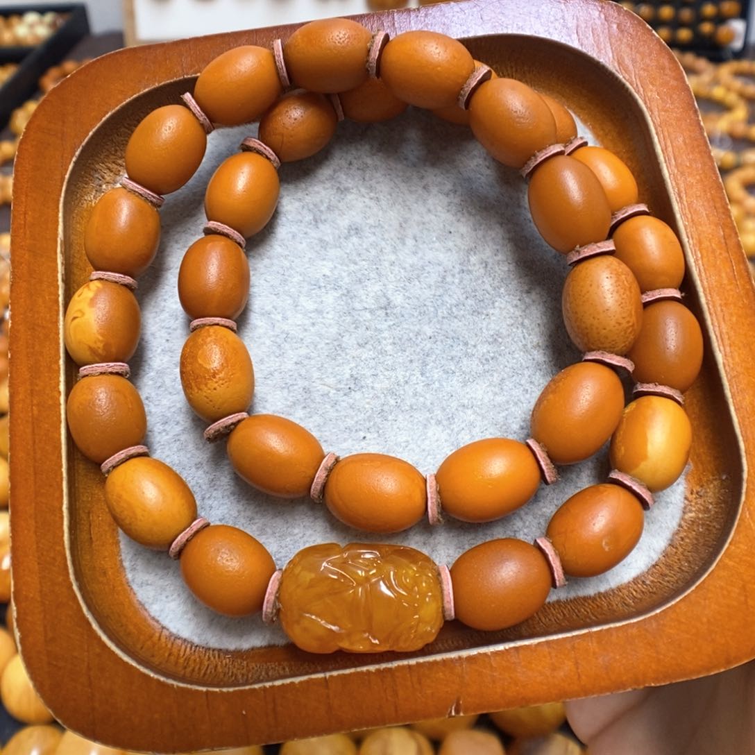 蜜蜡手串未镶嵌蜜蜡