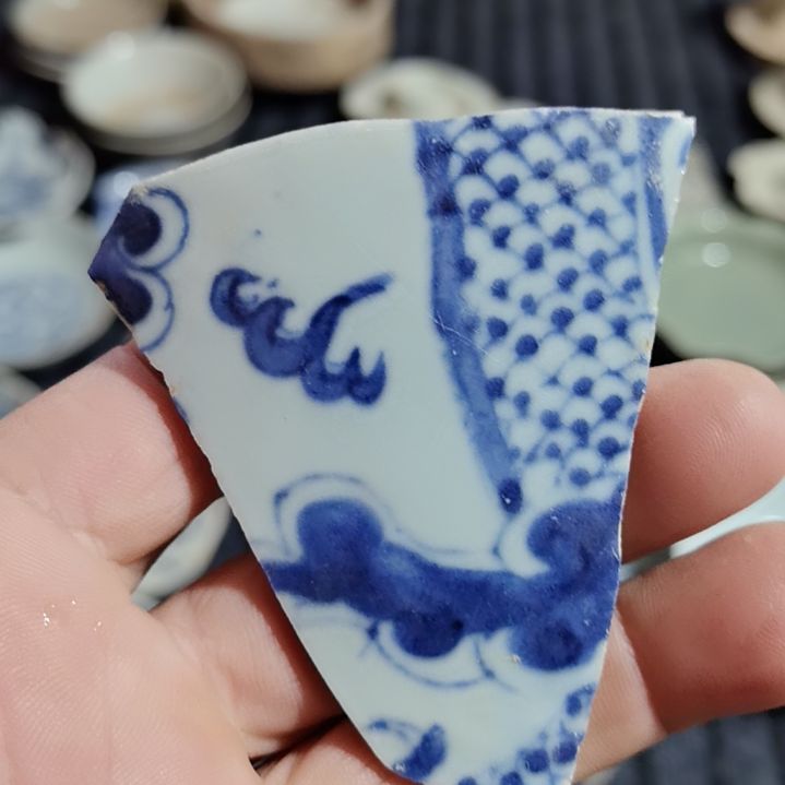 瓷片青花影青杯垫标夲