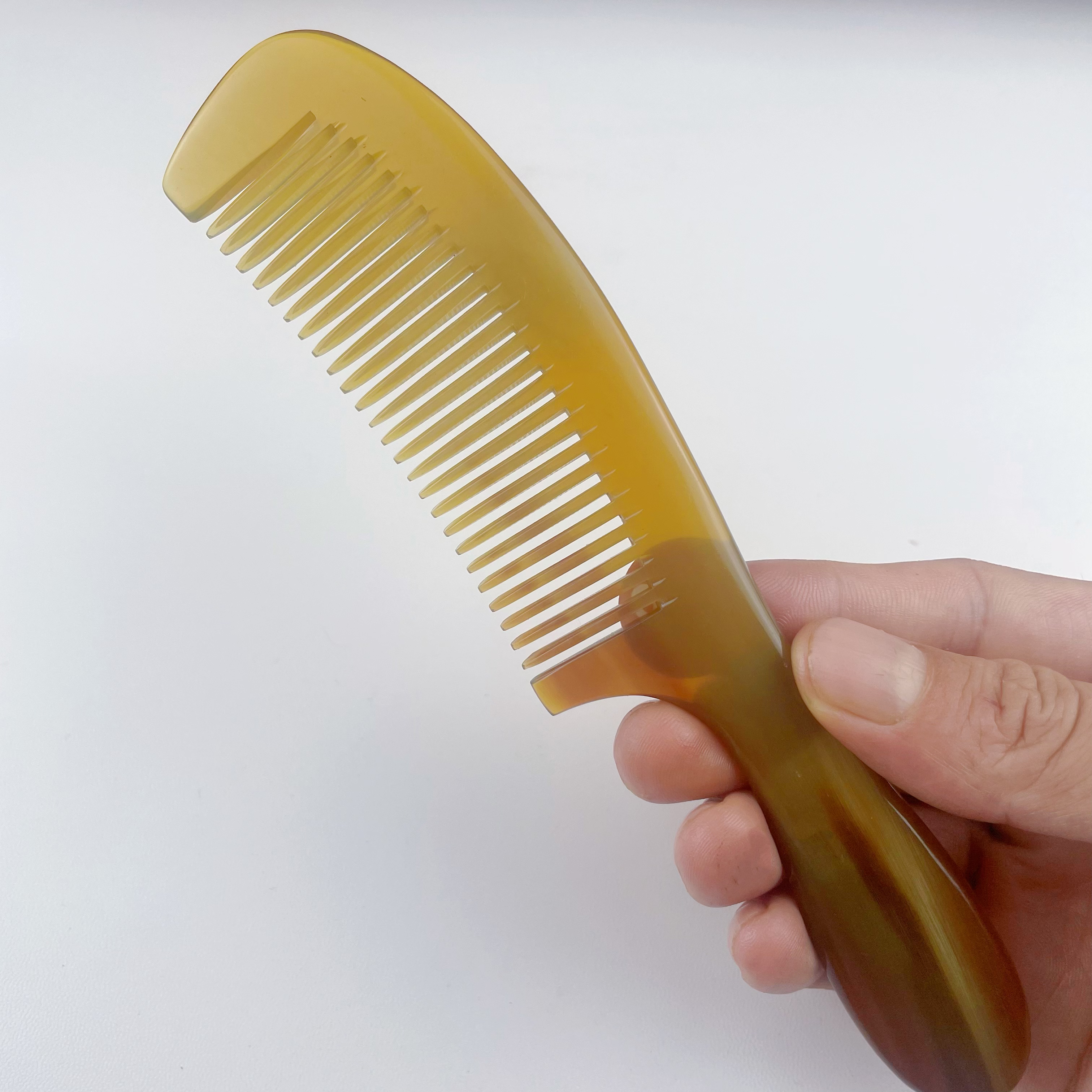 按摩梳女士正品牦牛角梳轻便长条梳子入发正宗手工防脱防静电家用