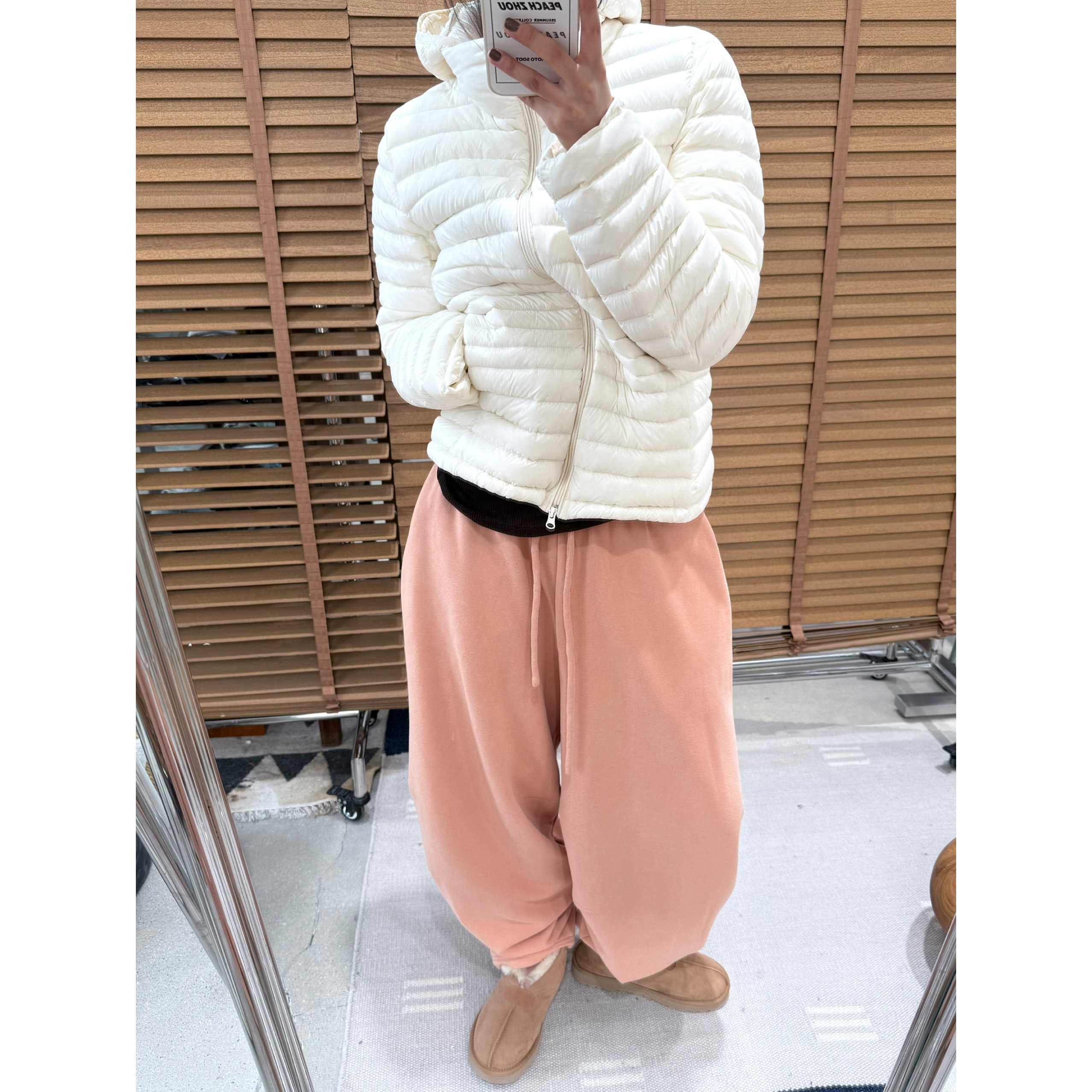 DK 软糯加绒立体剪裁宽松哈伦休闲裤松紧腰纯色阔腿卫裤冬设计感