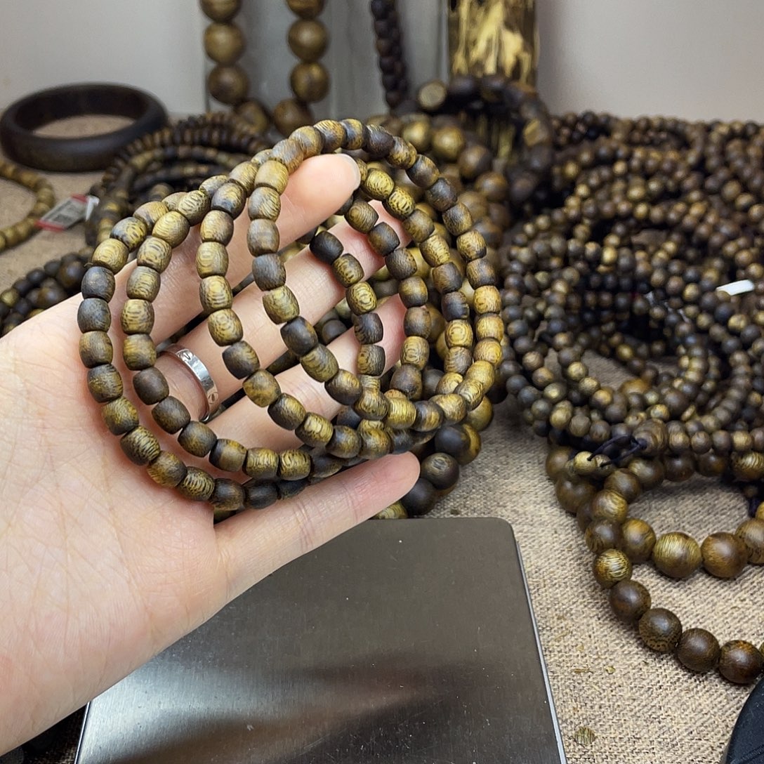 沉香碎屑沉香卡6 鼓珠