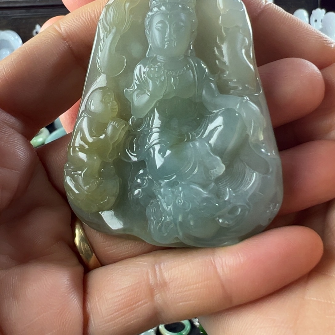 翡翠未镶嵌手镯天然翡翠挂件