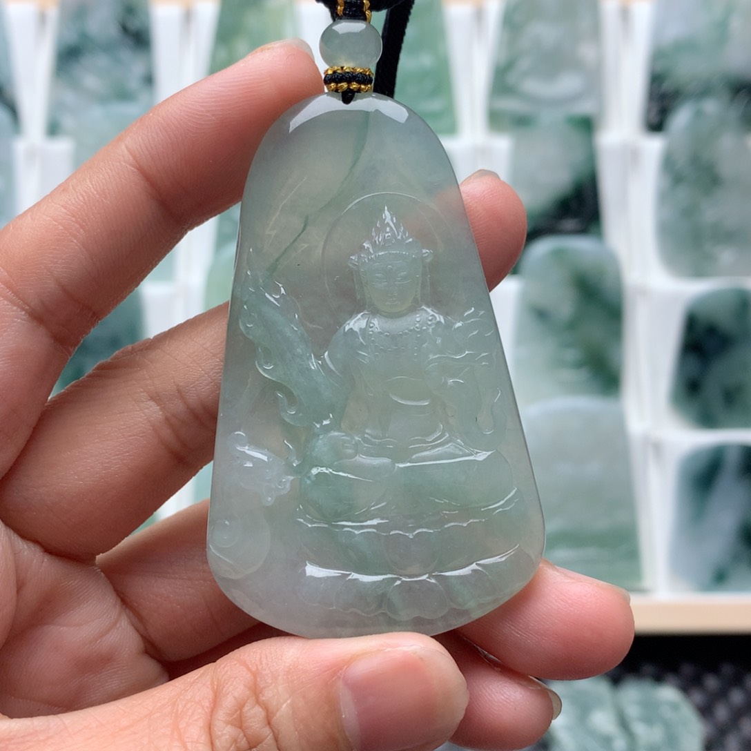 翡翠未镶嵌吊坠(不含链)虚空藏