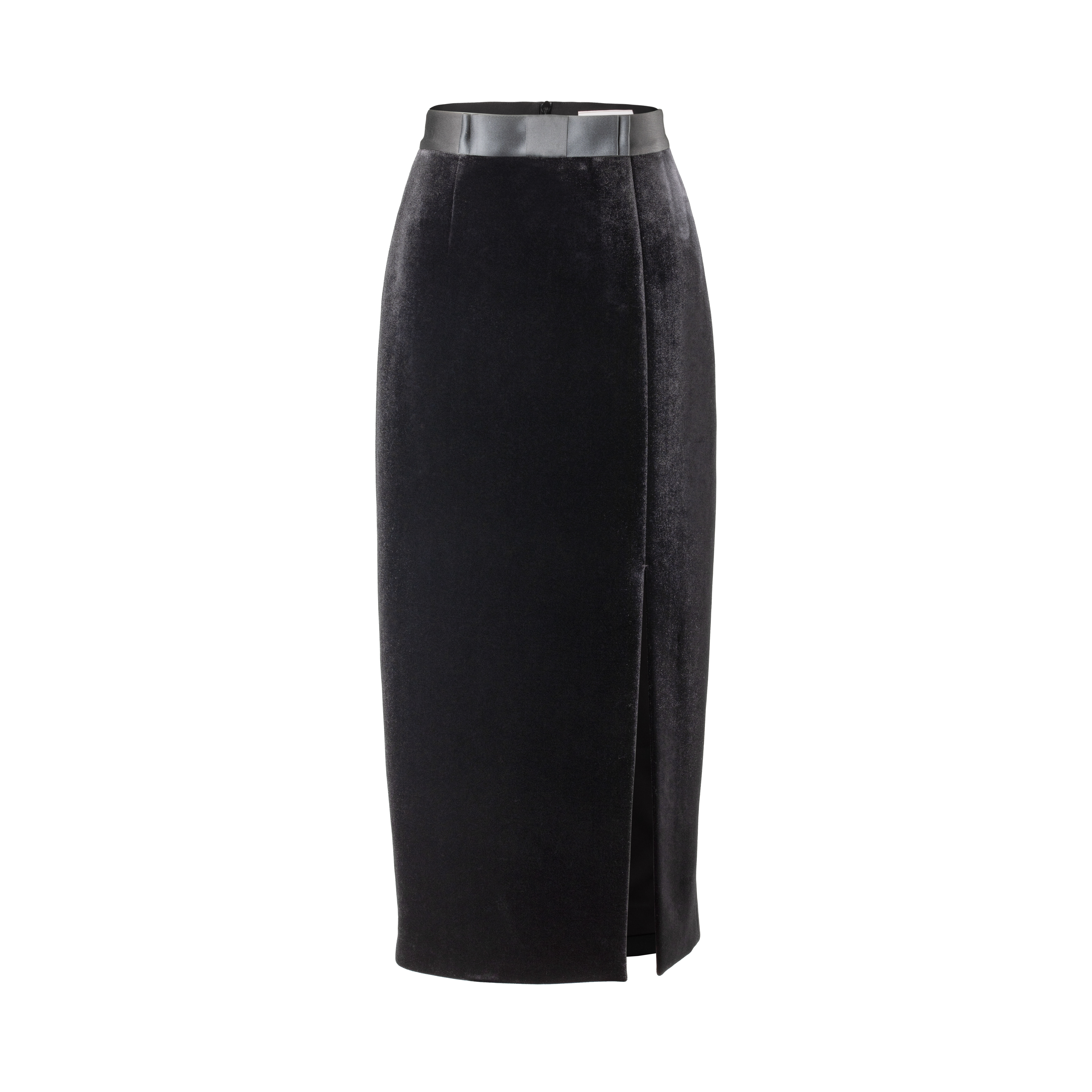 丝绒早春款  小众设计半身裙  左前开叉MSY9997