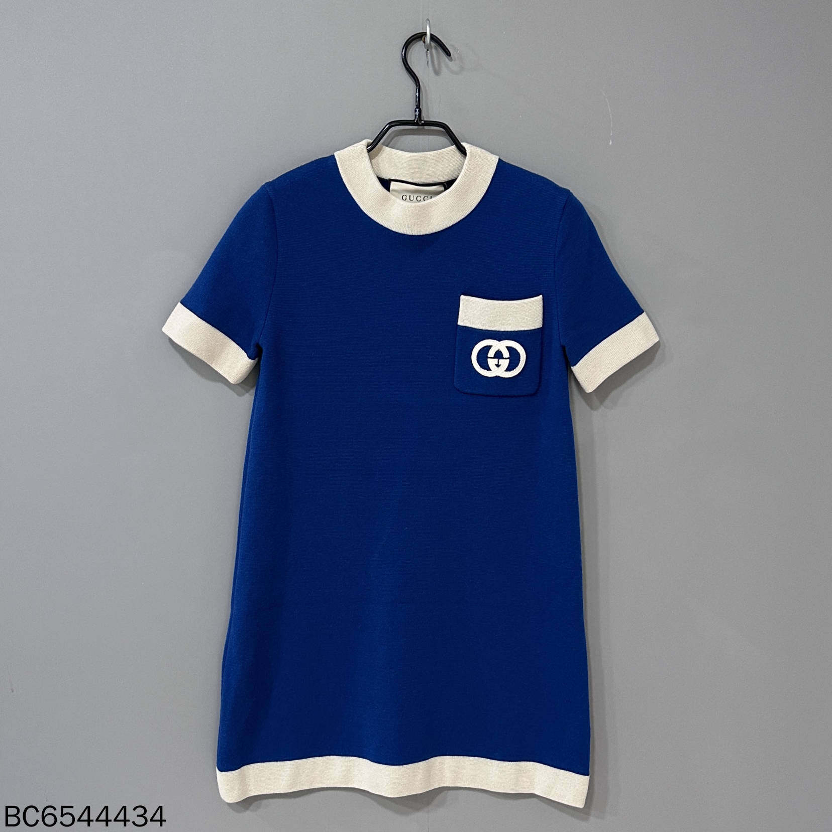 99新 GUCCI/古驰 新款双g满印针织连衣裙/S码/44434
