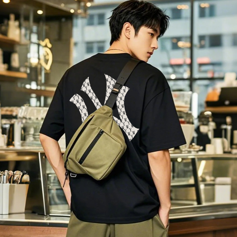 高级感男装短袖T恤男春夏季美式洋气炸街男装网红男t恤设计师上衣