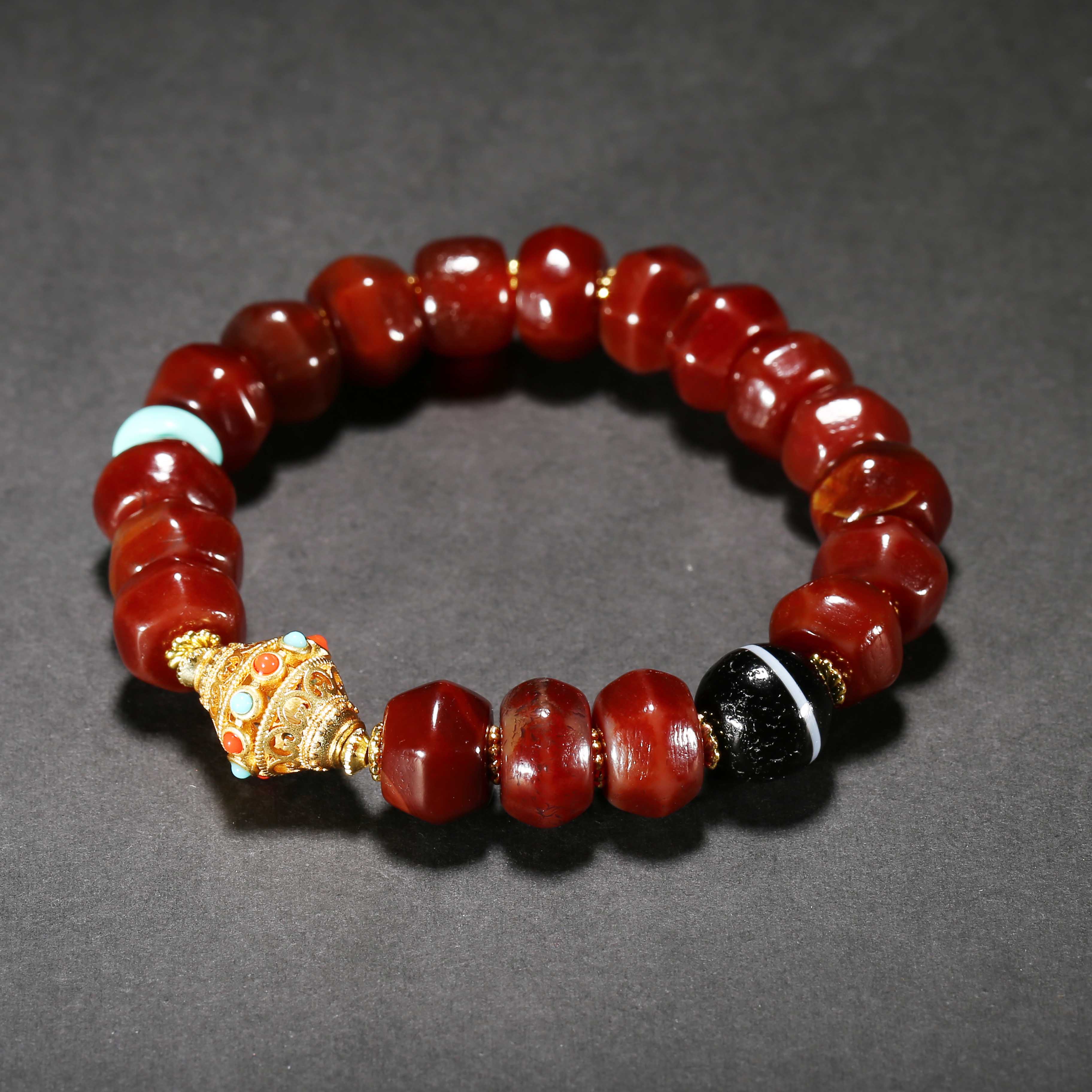 清代/西玛玛瑙手串/JOY25042320/收藏/【济文阁】