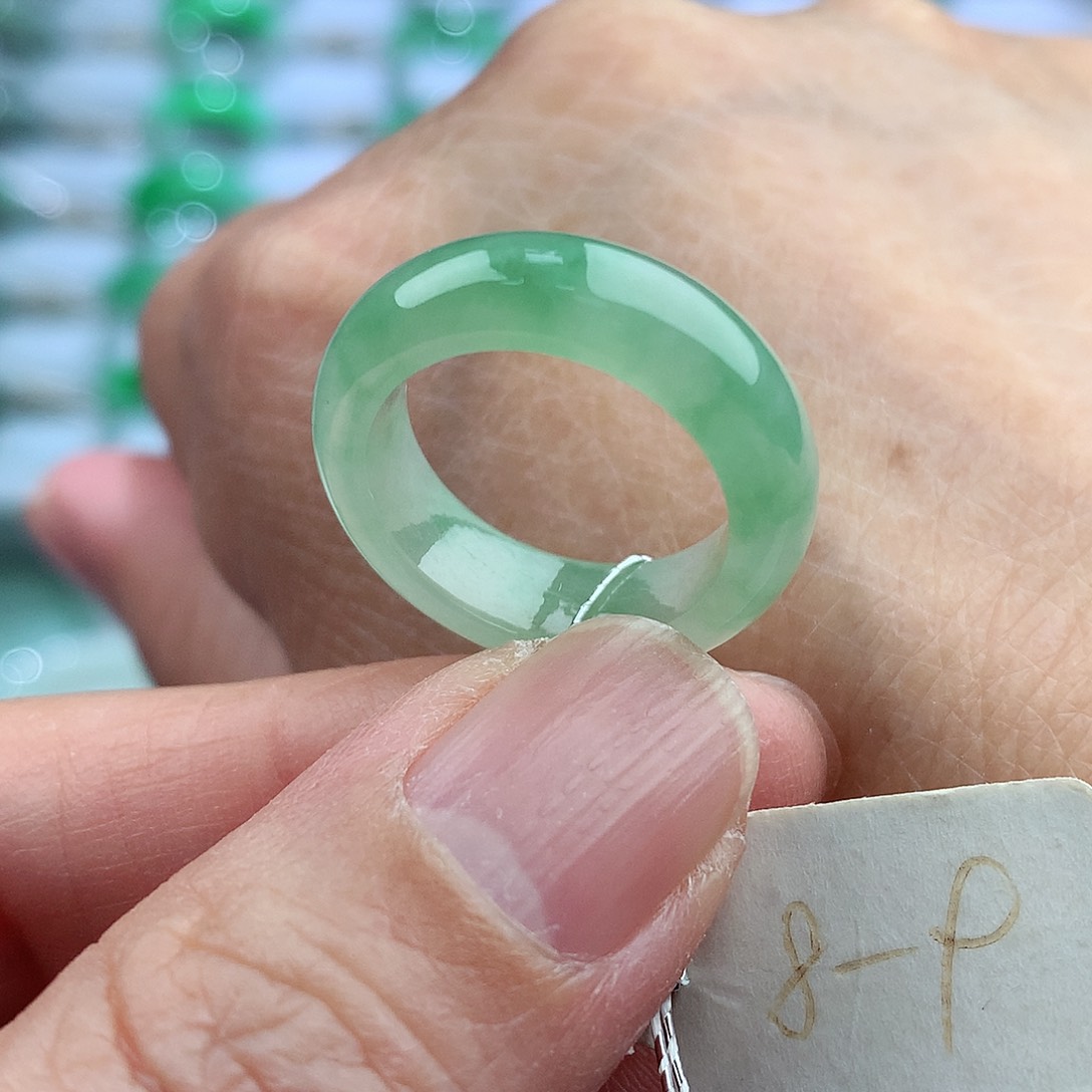 未镶嵌戒指翡翠8-9号