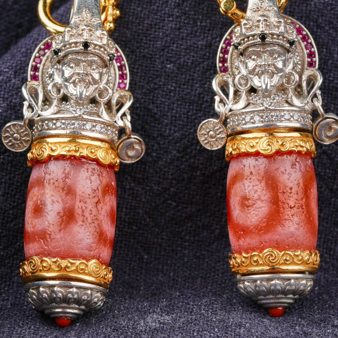 壹加小羊|银镶红肉熊猫三y吊坠qq