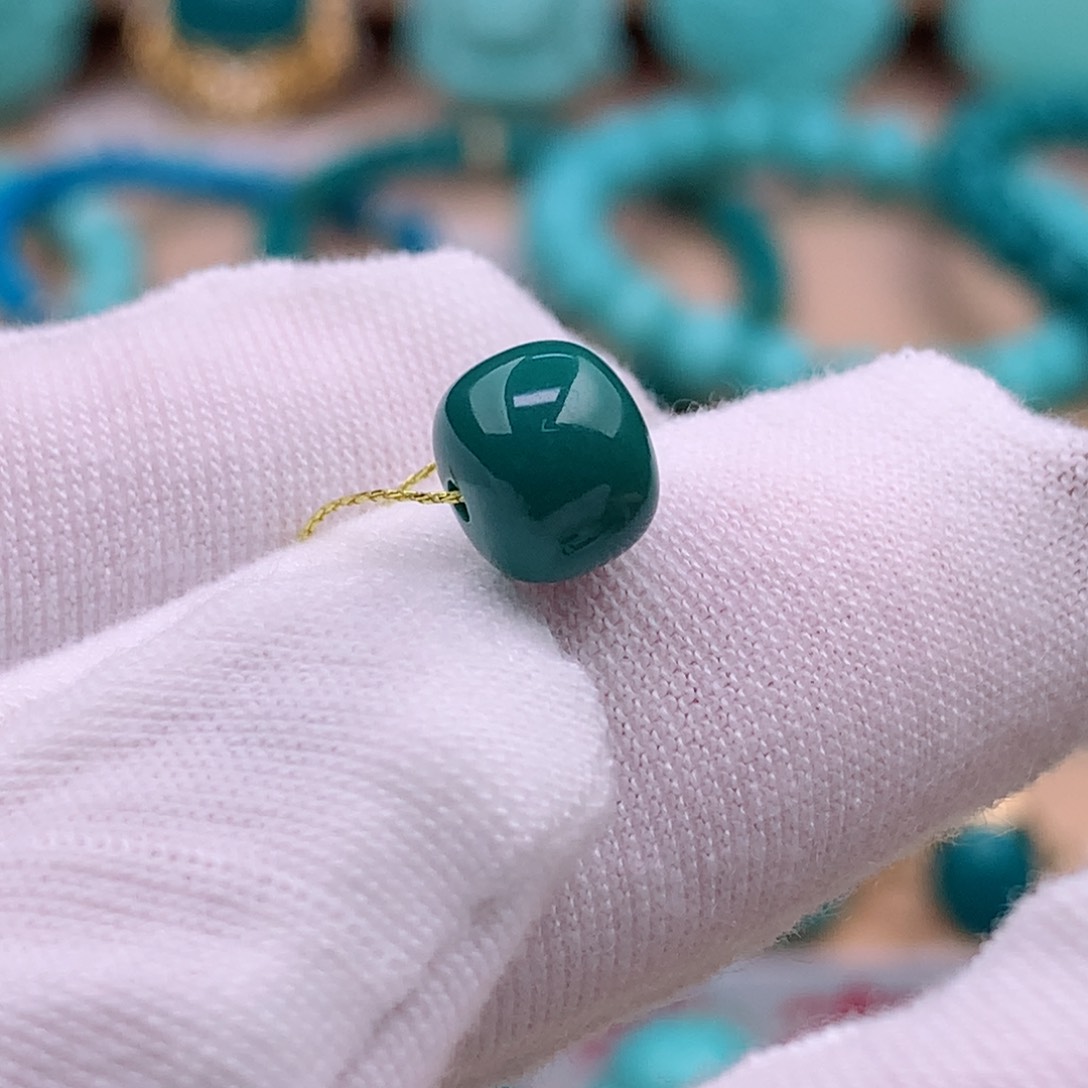 绿松石珠宝奇石未镶嵌8.1✖️6.8mm