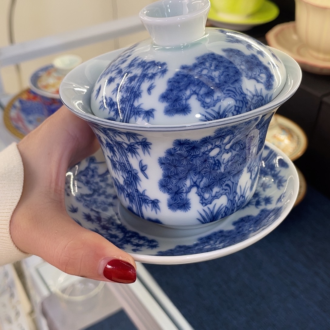 陶景德陶瓷盖碗茶具