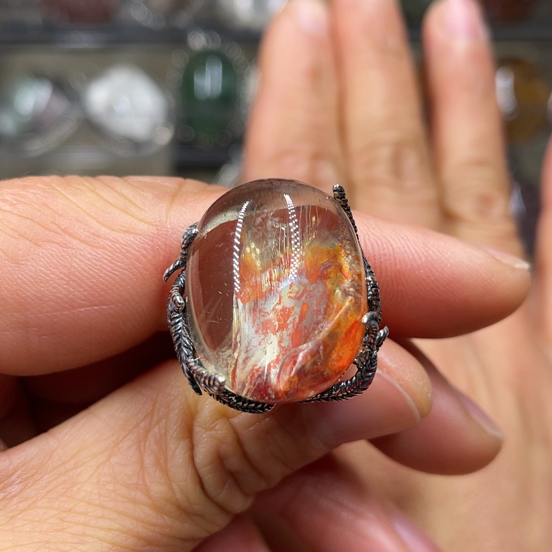 【闪购商品】水晶珠宝半成品银S925镶嵌戒指