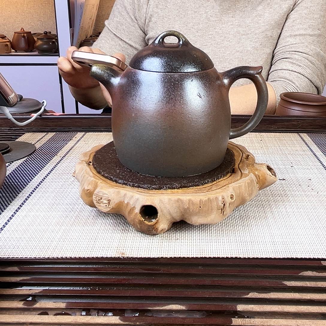 紫砂茶壶宜兴紫砂底槽青柴烧400c c