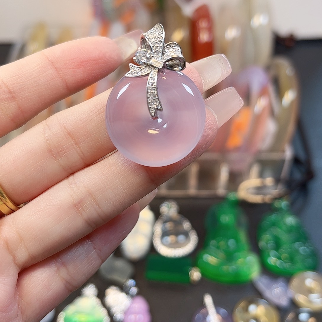 玛瑙/玉髓银S925镶嵌颈饰