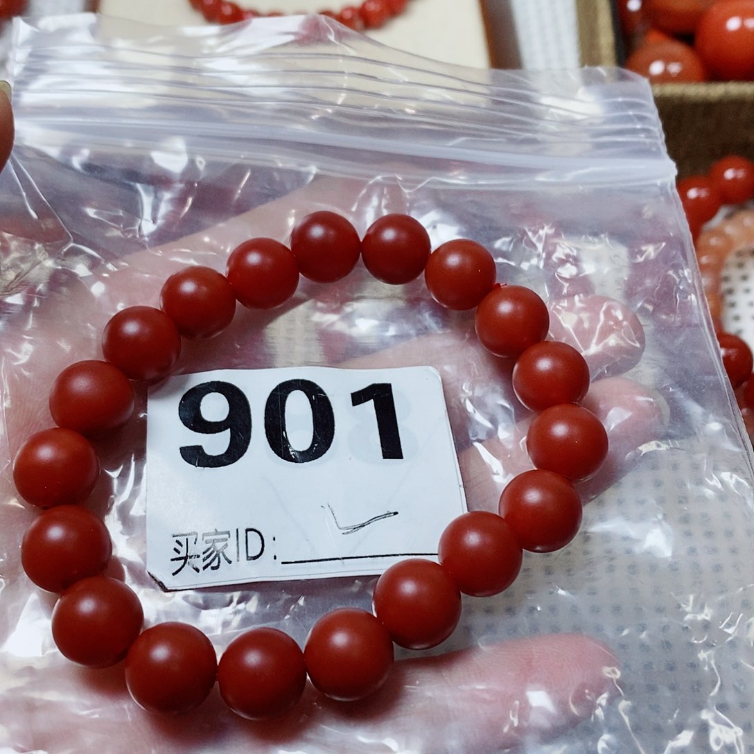 一***月南红玛瑙手串未镶嵌卡10